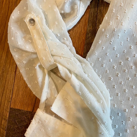 THE LIMITED Ivory Sheer Swiss Dot Blouse - Picture 4 of 5